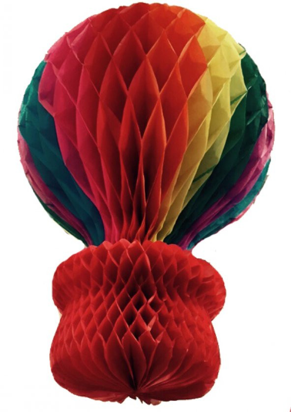 Petek Karışık Renk Sıcak Hava Balonu Şekilli Asma Süs