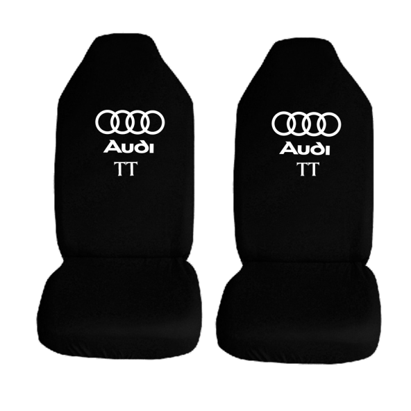 Audi TT Özel Araba Oto Koltuk Kılıfı Ön Koltuklar Siyah Penye Araca Özel Baskılı