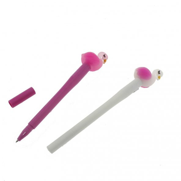 2 Adet Led Işıklı Flamingo Tükenmez Kalem - 3