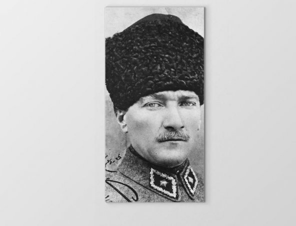 Atatürk Kalpakı Siyah Beyaz Tablosu