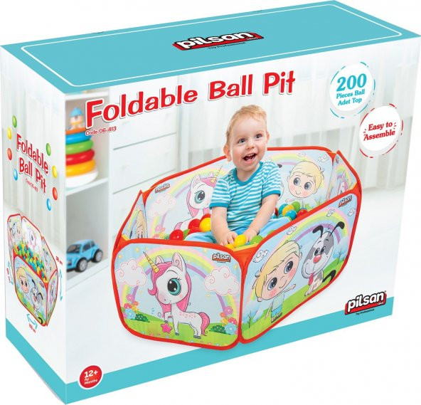 Pilsan Katlanabilir Top Havuzu 6 Cm 200 Adet Top Hediyeli 06-413 - 2