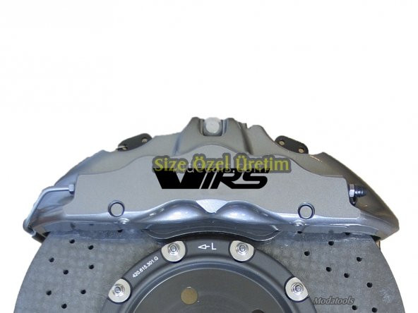 6 Adet Skoda RS Oto Sticker Çıkartma Fren Kaliper Kapağı İçin - Siyah