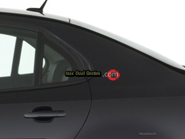 3 Adet Smart Oto Sticker Çıkartma Arka Çamurluklar İçin - Kırmızı - 1
