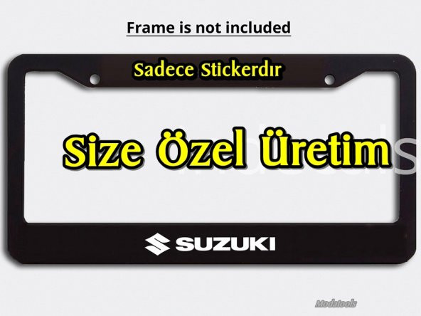 3 Adet Suzuki Oto Sticker Çıkartma Plaka Çerçevesi İçin - Beyaz
