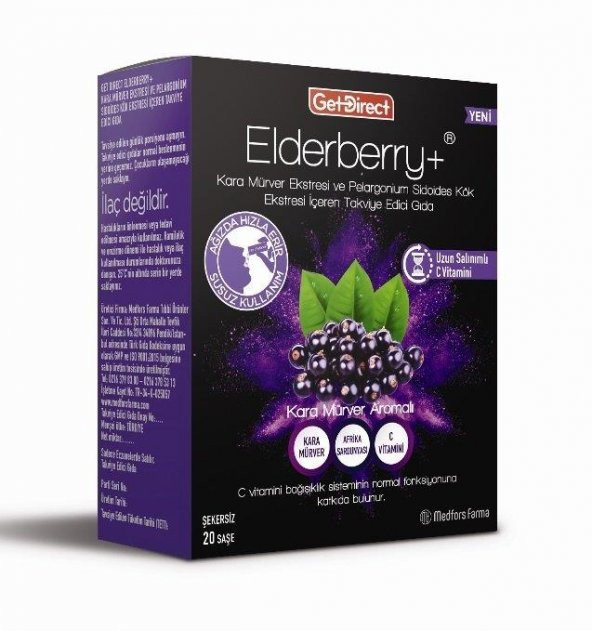 Get Direct Elderberry Kara Mürver Ekstreli 20 Saşe