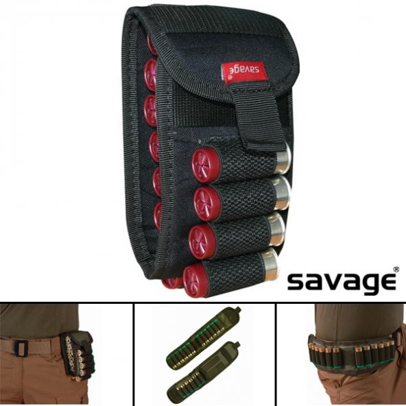 DR.001 Çift Taraflı Kemer Fişekliği Siyah - 4