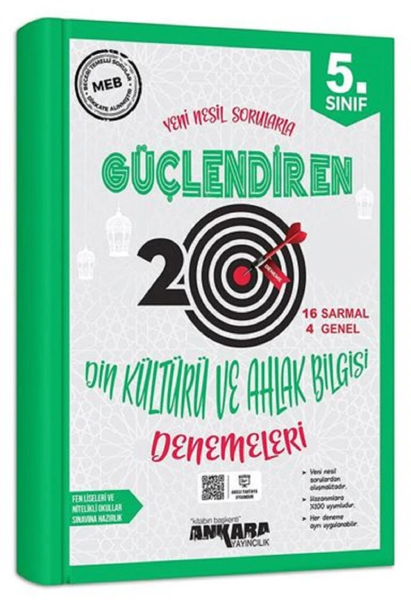 Ankara 5. Sınıf Din Kültürü Güçlendiren 20 Deneme Sınavı 2023