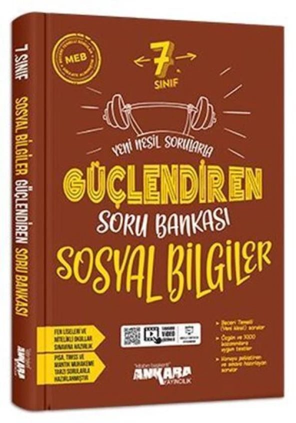 Ankara 7. Sınıf Sosyal Bilgiler Güçlendiren Soru Bankası 2023