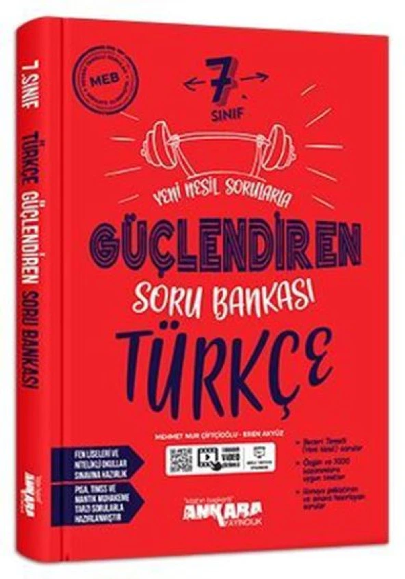 Ankara 7. Sınıf Türkçe Güçlendiren Soru Bankası 2023