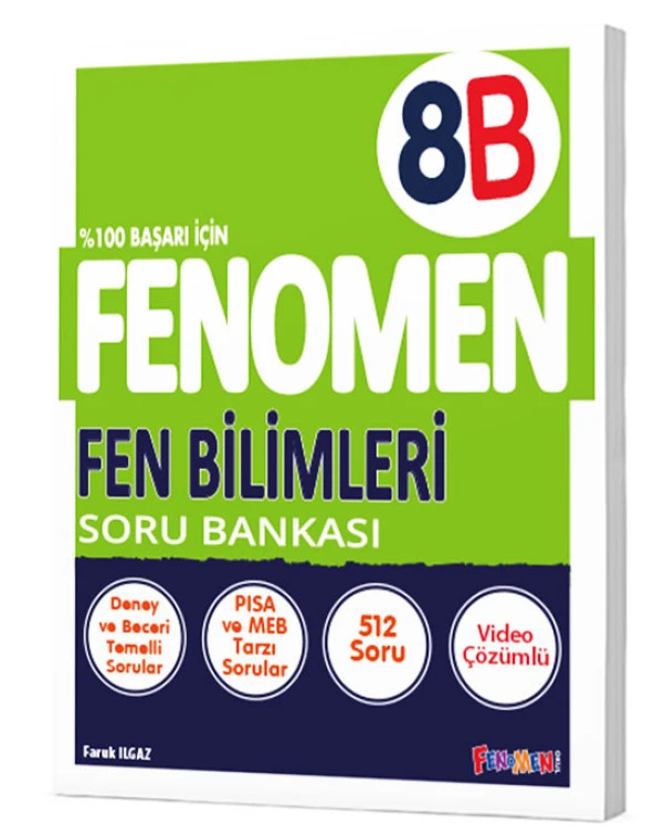 Fenomen Okul 2024 8. Sınıf Fen Bilimleri Soru Bankası B İleri Düzey
