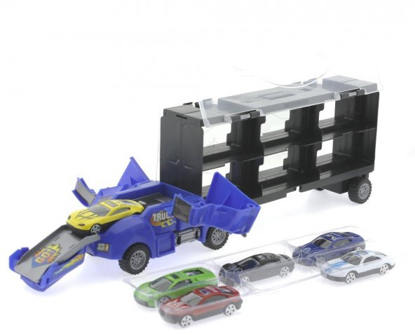 Fırlatma Rampalı Araç Taşıyıcı Mavi Kamyon - 2