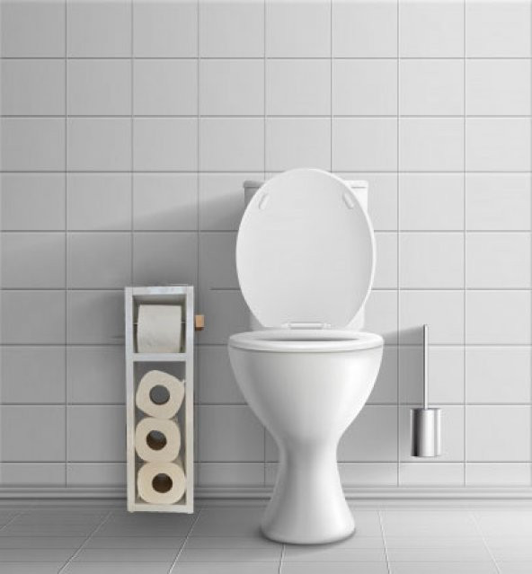 Beyaz ahşap Tuvalet Kağıtlığı Wc Tuvalet Stand