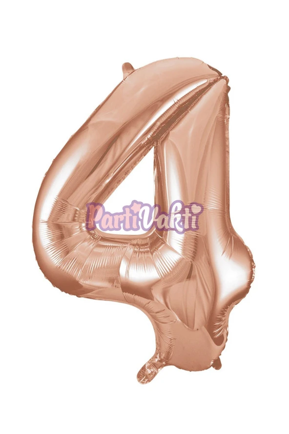 4 Rakam Rose Gold Folyo Balon 40 cm - 2