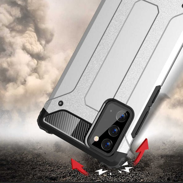 Galaxy Note 20 Kılıf Armor Hybrid Ultra Koruma Zırh - 12