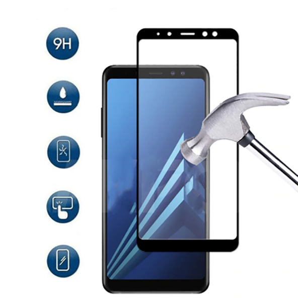 Galaxy A7 2018 Kenarları Kırılmaya Dayanıklı Cam Ekran Koruyucu - 5
