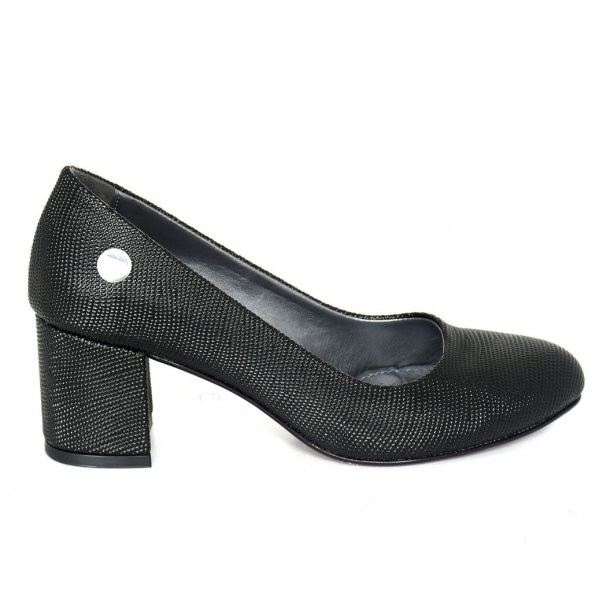 mammamia 3850 Siyah Nokta Klasik Cilt Ayakkabı