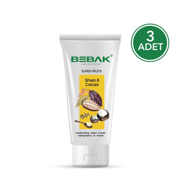 Bebak Super Fruits Hand Cream Shea And Cacao 40 Ml 3 Adet
