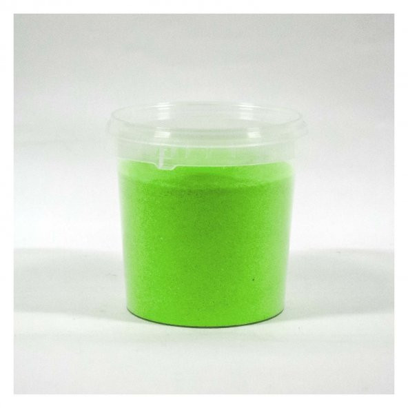 Fıstık Yeşili Rengi Tuz 1 KG, Tuz Boyama, Dekoratif Renkli Tuz