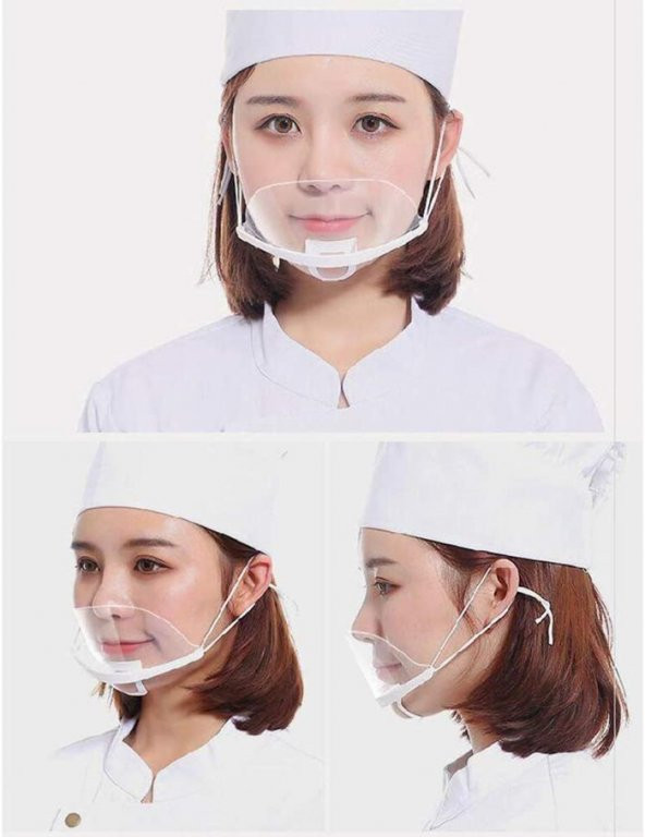 Hipaş Plastik Antibakteriyel Şeffaf Koruyucu Maske 5 Adet