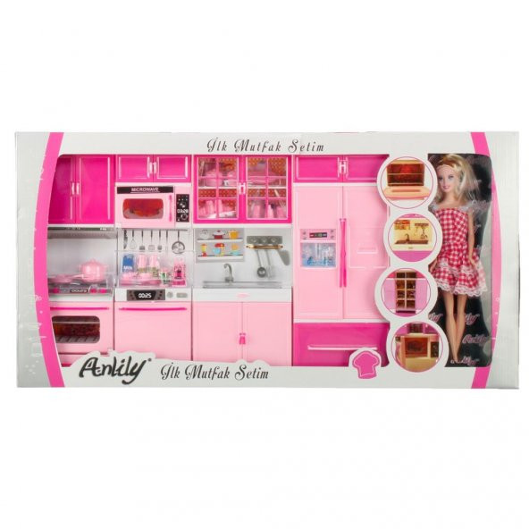 Anlily İlk Mutfak Setim Bebekli 4lü Set - 2