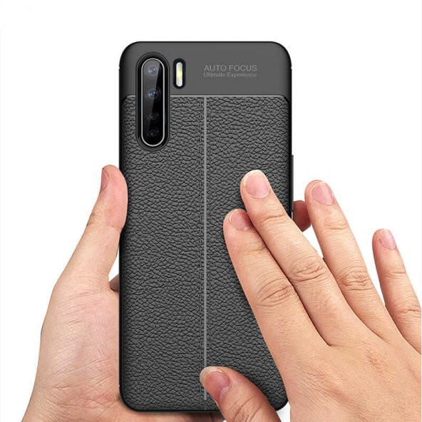 Oppo Reno 3 Oppo A91 Kılıf Deri Desenli Kamera Çıkıntılı Silikon - 2