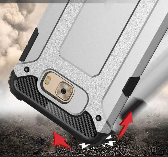 Galaxy C5 Pro Kılıf Zore Crash Silikon Kapak - 4
