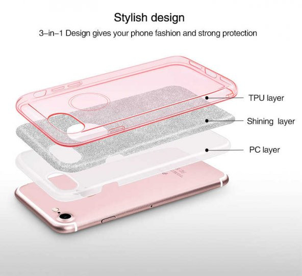 Huawei P10 Kılıf Zore Shining Silikon - 6