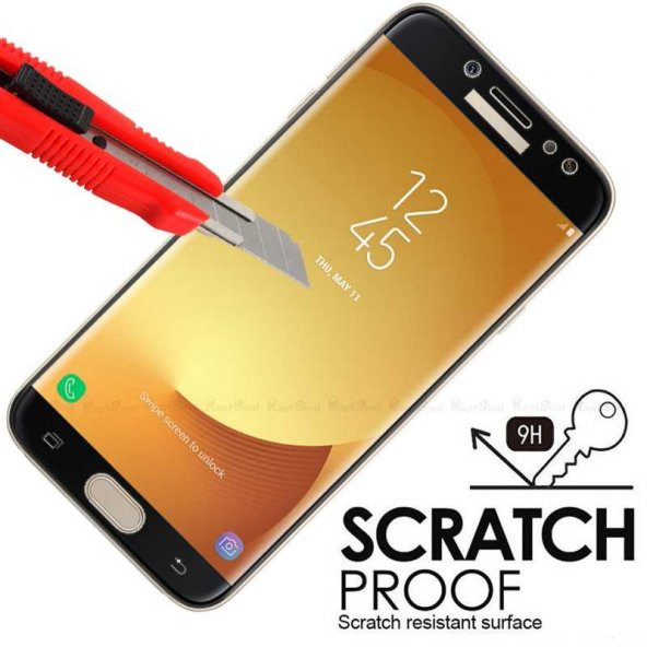 Galaxy J330 Pro Zore Kenarları Kırılmaya Dayanıklı Cam Ekran Koruyucu - 2