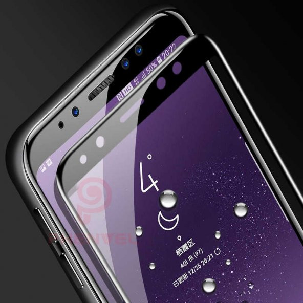 Galaxy A8 Plus 2018 Zore Kenarları Kırılmaya Dayanıklı Cam Ekran Koruyucu ürün görseli 1