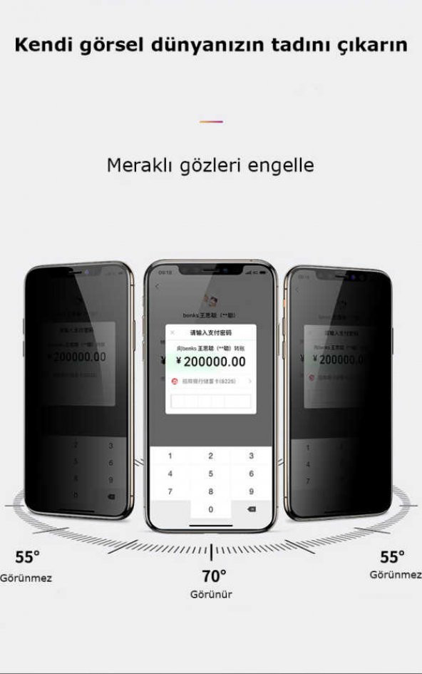 Apple iPhone 11 Zore Kor Privacy Cam Ekran Koruyucu - 3