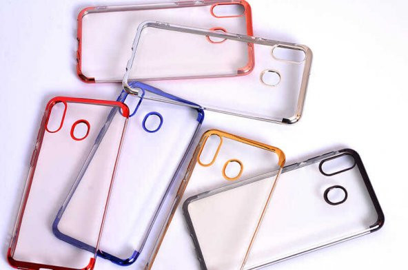Galaxy A40 Kılıf Zore Dört Köşeli Lazer Silikon - 2