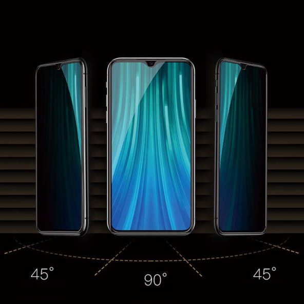 Xiaomi Redmi Note 8 Zore New 5D Privacy Temperli Ekran Koruyucu - 3
