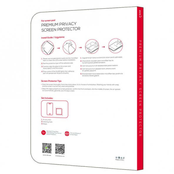 Apple New iPad Pro 12.9 2018 Zore Tablet Privacy Temperli Cam Ekran Koruyucu - 3