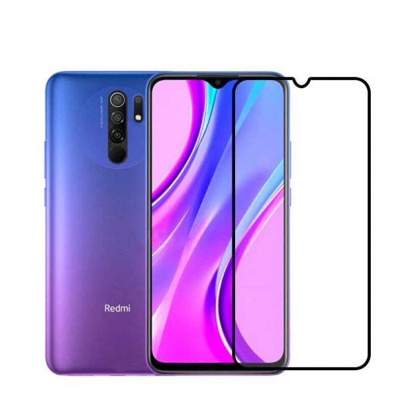 Xiaomi Redmi 9 Zore Kenarları Kırılmaya Dayanıklı Cam Ekran Koruyucu