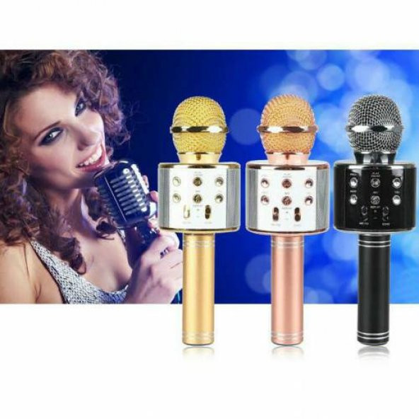 Orijinal WSTER WS-858 Karaoke mikrofon Ses DeÄŸiÅŸtirme Ã–zellikli - 10