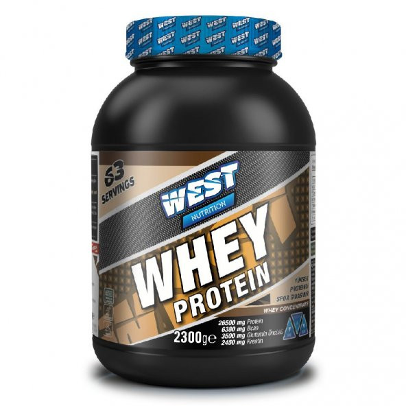 West Whey Protein Tozu 2300 gr 63 Servis +4 HEDİYE