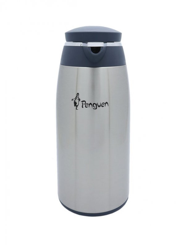 Penguen 1 Lt İçi Cam Termos İnox - Gri Kapak Png 3003 - 2