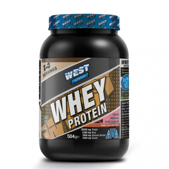 West Whey Protein Tozu 504 gr 14 Servis 2 HEDİYELİ