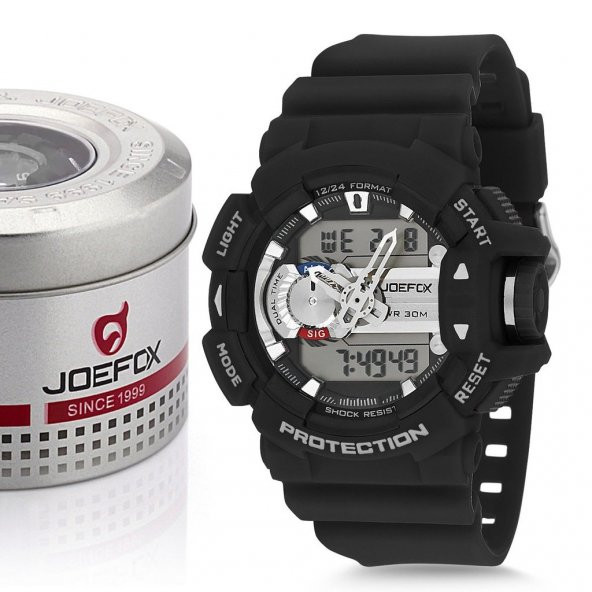Joefox JOEFOX0003 Analog Dijital Su Geçirmez Kaliteli Garanti Belgeli Erkek Kol Saati