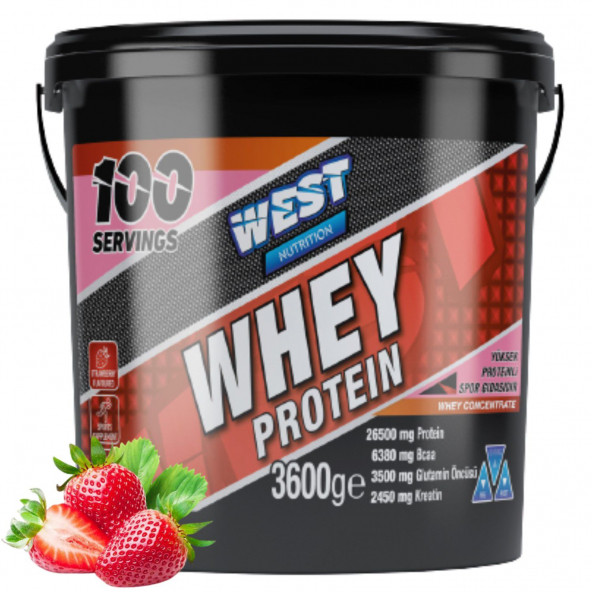1 HEDİYE West Whey Protein Tozu 3600 gr 100 Servis