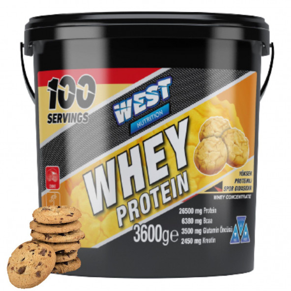 West Nutrition Whey Protein Tozu 3600 gr 100 Servis +4 HEDİYELİ