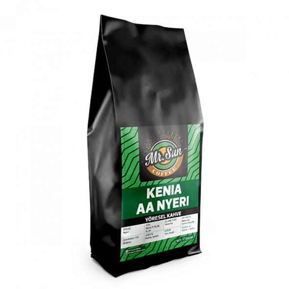 Mr. Sun Coffee Kenia AA 250 Gr. (Kenya) Yöresel Filtre Kahve
