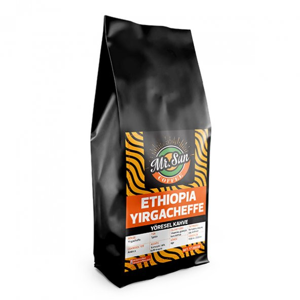 Mr. Sun Coffee Ethiopia Yirgacheffe Etiyopya Yöresel Filtre Kahve 250 Gr