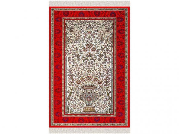 Gülsüm Kadife Seccade Kırmızı - 3