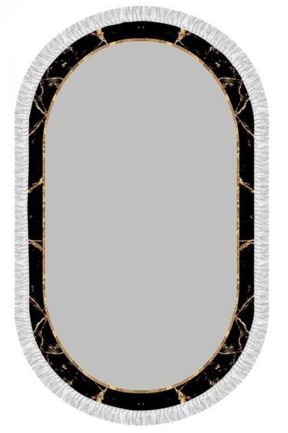 Oval Saçaklı 2li Banyo Paspas Takımı Space Gri - 4