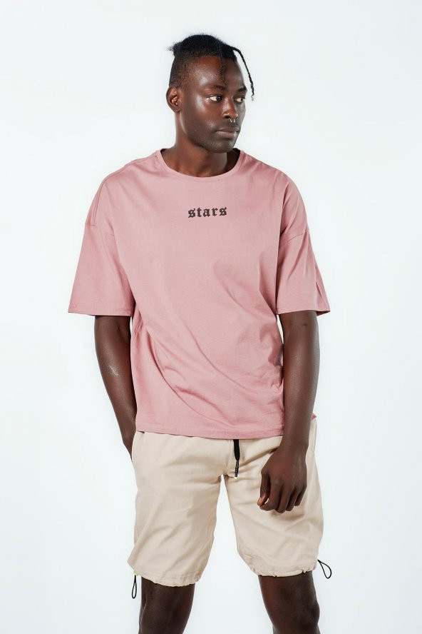 Lila Stars Baskılı Erkek T-Shirt - 2