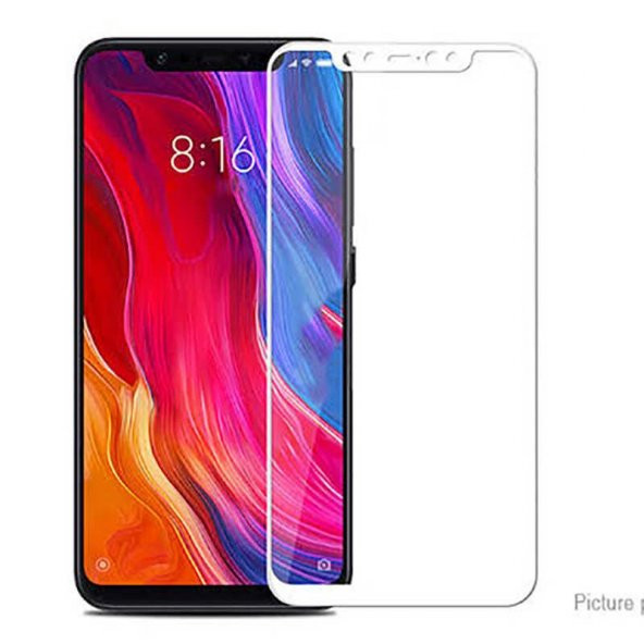 Xiaomi Mi 8 Evastore Kenarları Kırılmaya Dayanıklı Cam Ekran Koruyucu