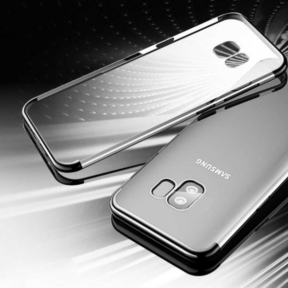 Galaxy S9 Kılıf  Evastore Dört Köşeli Lazer Silikon