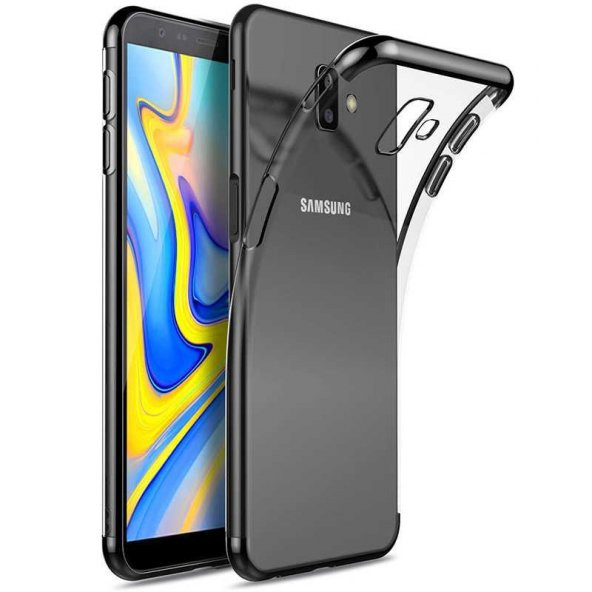 Galaxy J6 Plus Kılıf  Evastore Dört Köşeli Lazer Silikon - 2
