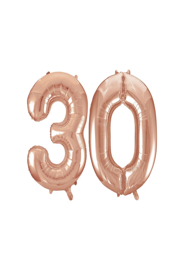 30.Yaş Folyo Balon Seti Rose Gold 40 cm - 2